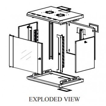 PROLINE 16U 19'' Wall Mount Cabinet W=600mm D=450mm