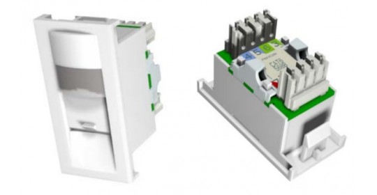 Module Euro RJ45 CAT6 Zeta Comp. Compliant.