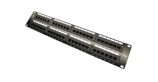 Patch Panel CAT5E 2U 48port With Wire Manager