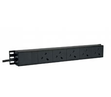 PDU 6 Way Left Angled Vertical Unswitched