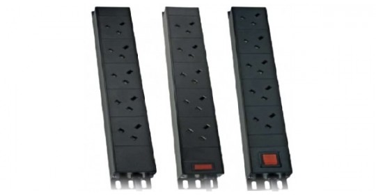 PDU 10Way Left Angled Vertical Unswitched