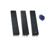 PDU 10Way Left Angled Vertical Unswitched - 32A