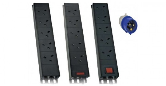 PDU 10Way Left Angled Vertical Unswitched - 32A