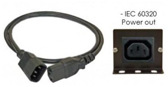 Power Cord C19 - BS1363(UK) 13A - 2m