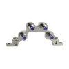 Grounding block for 4 coaxial cables F75
