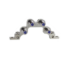 Grounding block for 4 coaxial cables F75