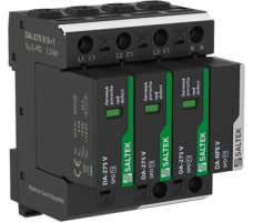 Three-phase surge protection , TN and TT systems, 63 A.