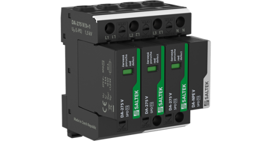 Three-phase surge protection , TN and TT systems, 63 A.