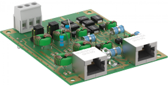 Surge protection for Ethernet 1 Gbit/s (Cat. 6) or 10 Gbit/s (Cat. 6A), 2 kA (10/350 µs).
