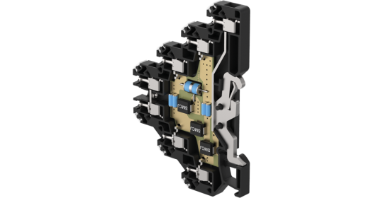 Surge protection for 2-core signalling networks, terminal block with screw terminals, 6 V DC, max. 0.5 A