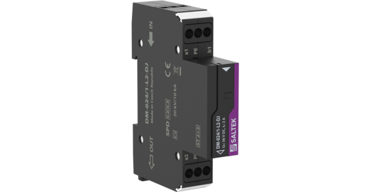 Surge protection for 2-core signalling lines, installation close to protected equipment, 24 V DC, max. 2 A