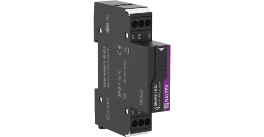 Surge protection for 2-core signalling lines, installation close to protected equipment, 48 V DC, max. 0,5 A