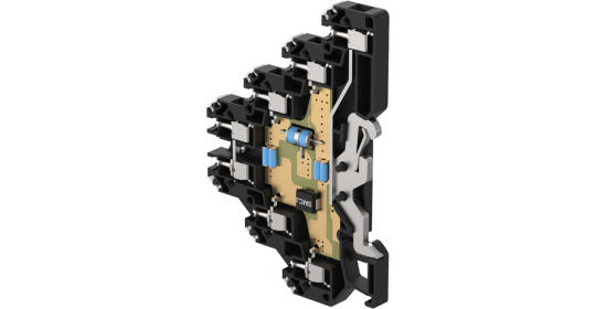 Surge protection for 2-core floating signalling networks, terminal block with screw terminals, 12 V DC, max. 0,5 A