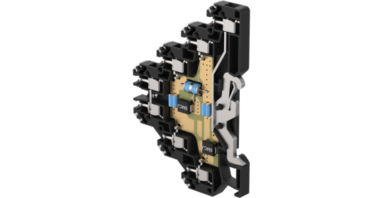 Surge protection for two 1-core signalling networks ,terminal block with screw terminals, 24 V DC, max. 0.5 A