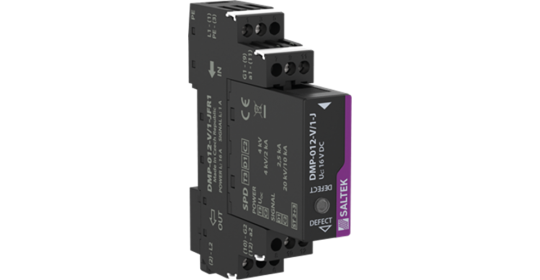 Surge protection for 3-core line (combination of signal and supply lines), 12 V DC
