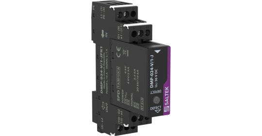 Surge protection for 3-core line (combination of signal and supply lines), signal ground separated from protective earth, 24 V DC, pluggable module, floating