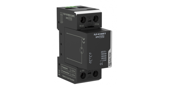 Lightning current arrester between N and PE , TT system,100 kA (10/350 µs)