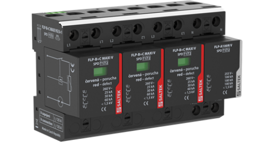 Combination of lightning , TT, 100 kA (10/350 µs), 100 kA (8/20 µs)