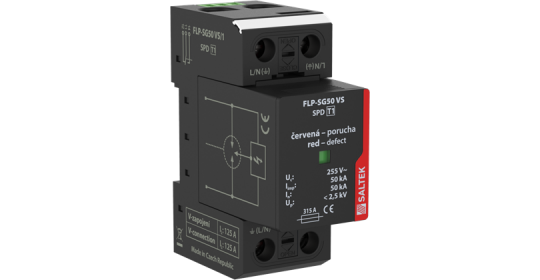 Lightning current arrester for TN or TT system, 50 kA