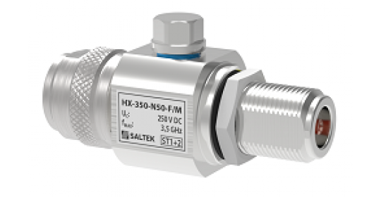 Lightning current arrester for coaxial lines (antennas), up to 250V DC