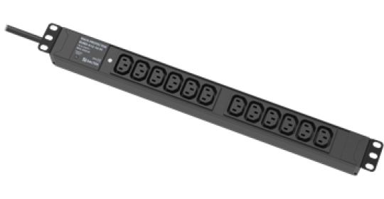 Multi socket outlet ,SPD Type 3 for 19" RACK, industrial plug 2P+PE