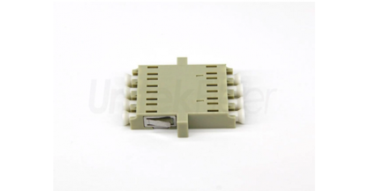 FO Adapter LC-LC Quad MM Ceramic/Flange – Beige.