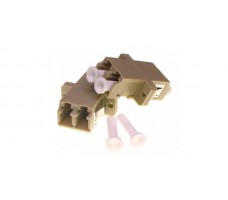 FO Adapter LC-LC Dpx MM Ceramic/Flange - Beige
