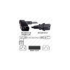 Powercord IEC 60320 C14 Plug Left To C13 10a/250V 18/3- 6Ft