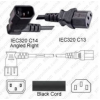 Powercord IEC 60320 C14 Plug Right To C13 10a/250v 18/3-6Ft