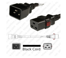 Power Cord IEC320 C20 Plug To C19 WS-Lock 20a/250V  12/3 SJT- 6Ft