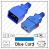 IEC 320 C20 Plug to IEC 320 C19 Connector WS-Lock Blue 4.5Mtr / 15Ft 20a/250v 12/3 SJT