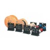 Portable Wire And Cable Dispensing Stand With Multiple Tiers.