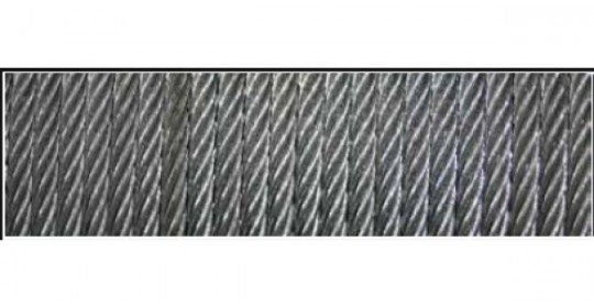 Galvanized steel ropes with round section, 7 x 19