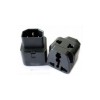 Adapter C14 To Universal 3-Pin/2-Pin Socket With Shutter