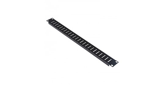 Blank Panel 1U Ventilated - RAL 9005 (Webb). Blank Panel 1U Ventilated - RAL 9005 (Webb).