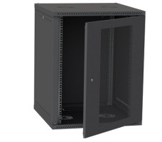 Door Single Rear Perforated 15U W600 RAL9005.