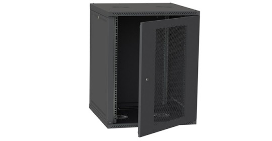 Door Single Rear Perforated 15U W600 RAL9005.