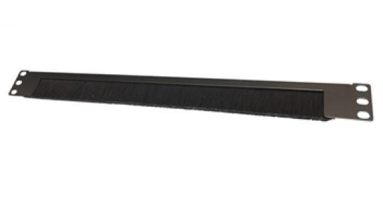 Cable Brush Panel 19" Mount 1U Single Brush -RAL 9005.