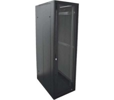 Cabinet Server 27U W600D1000 W/4Fan+cast+SP W/o Door-9005.