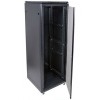 Cabinet Network 42U W600D800 W/4Fan+cast+SP W/o Door-9005. Cabinet Network 42U W600D800 W/4Fan+cast+SP W/o Door-9005.