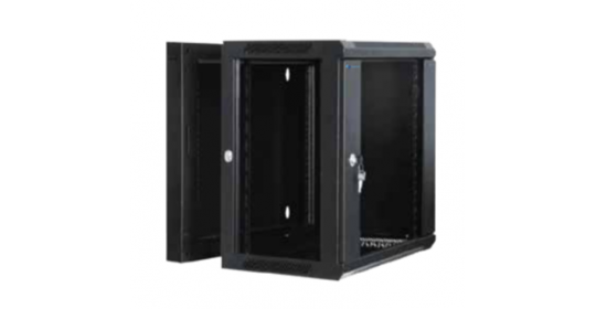 Cabinet 12U W600 D550 Double Section, F/PD,Com.Lock,SP,2Fan.