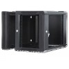 Cabinet 6U W600 D550 D/S W/FG Door,1FAN,SP W/O LK - RAL9005. Cabinet 6U W600 D550 D/S W/FG Door,1FAN,SP W/O LK - RAL9005.