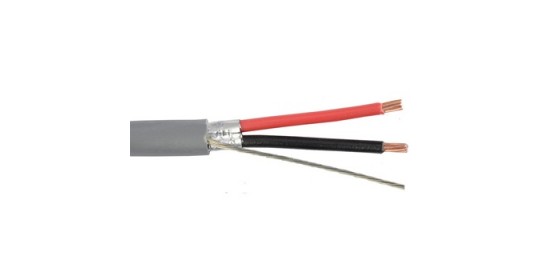 2C Foil Shielded 18AWG Strand (07x26), PVC-Grey 100m/Roll.