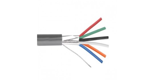 6C Foil Shielded 18AWG Strand (07x26) , PVC Grey 305m/Roll.