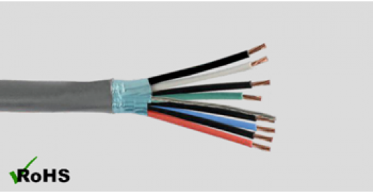 8C Foil Shielded 18AWG Strand (07x26) , PVC Grey 305m/Roll. 8C Foil Shielded 18AWG Strand (07x26) , PVC Grey 305m/Roll.