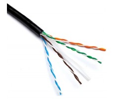 Cable External 4Pr UTP Cat6 23AWG 0.55mm PE 500m/RL-Black. Cable External 4Pr UTP Cat6 23AWG 0.55mm PE 500m/RL-Black.