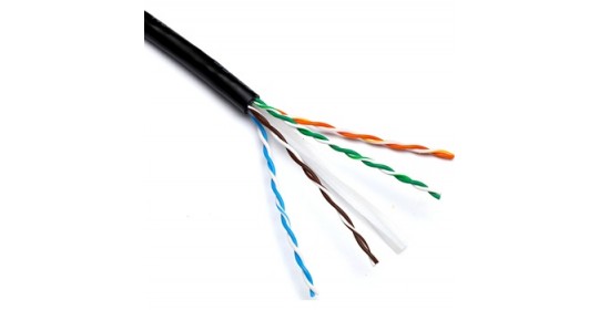 Cable External 4Pr UTP Cat6 23AWG 0.55mm PE 500m/RL-Black. Cable External 4Pr UTP Cat6 23AWG 0.55mm PE 500m/RL-Black.