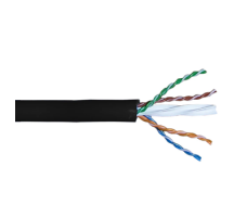 Cable External 4Pr UTP Cat6A 23AWG 0.56mm PE 500m/RL-Black. Cable External 4Pr UTP Cat6A 23AWG 0.56mm PE 500m/RL-Black.