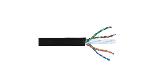 Cable External 4Pr UTP Cat6A 23AWG 0.56mm PE 500m/RL-Black.