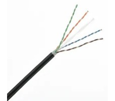 Cable External 4Pr UTP Cat6A 23AWG 0.57mm PE 305m/RL-Black. Cable External 4Pr UTP Cat6A 23AWG 0.57mm PE 305m/RL-Black.